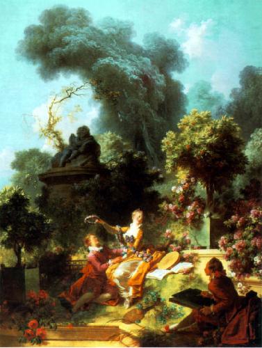 Jean-Honore Fragonard The Lover Crowned Norge oil painting art